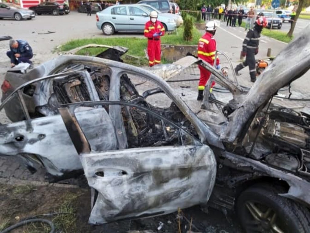 Filmul exploziei de la Arad care conduce la concluzia că a fost un atentat mafiot