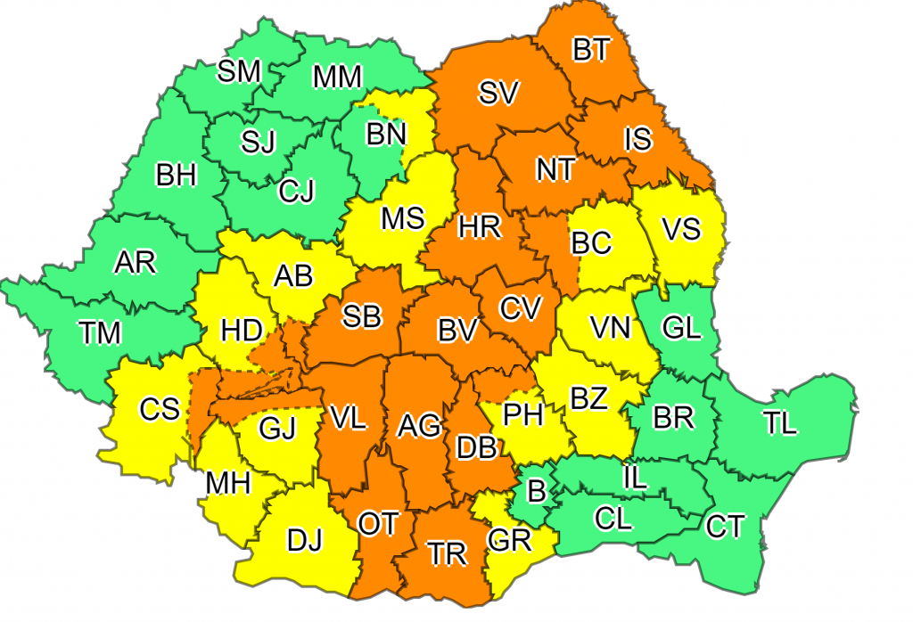 Două avertismente de ultimă oră lansate de ANM. Urmează fenomene meteo extreme în România