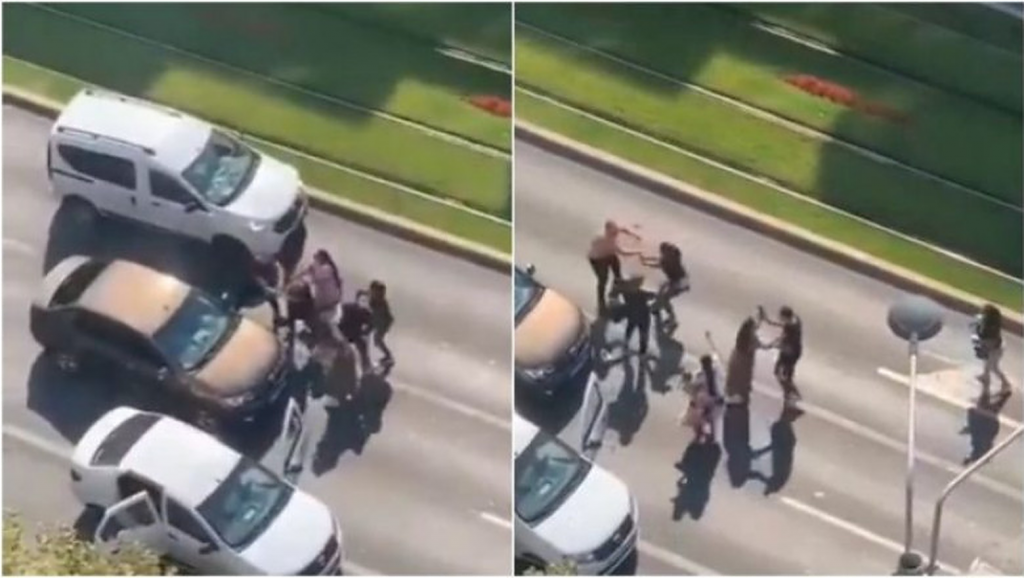 Românii au descoperit golful: Bătaie la sânge cu crose, în trafic. „Președintele Klaus Iohannis...” VIDEO