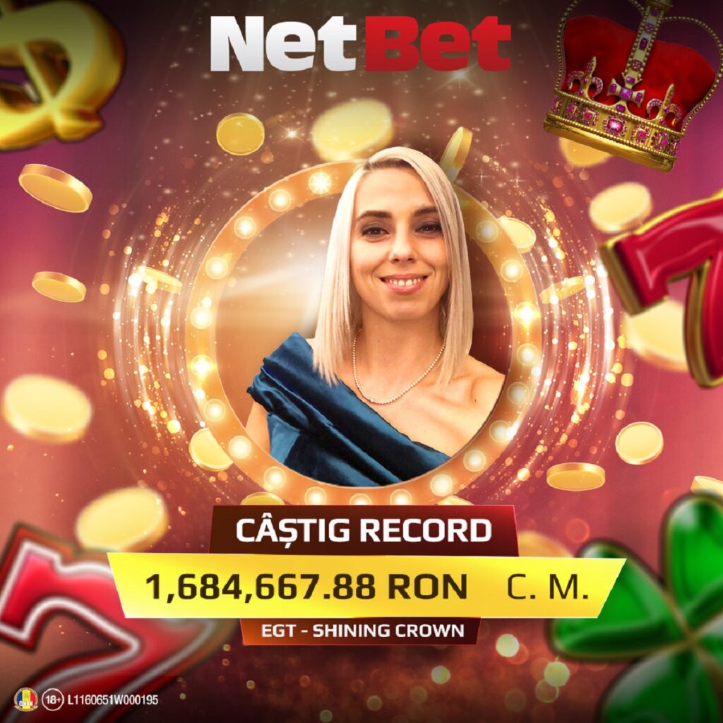 O clujeancă a luat la NetBet jackpotul RECORD de 1,6 milioane! „Voi investi în afaceri”