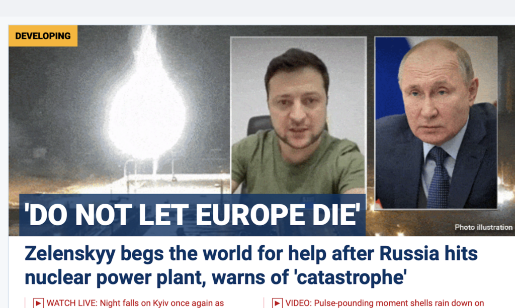 Ucraina: Rusia bombardează o centrală nucleară! La un pas de catastrofă de șase ori mai mare decât Cernobîl