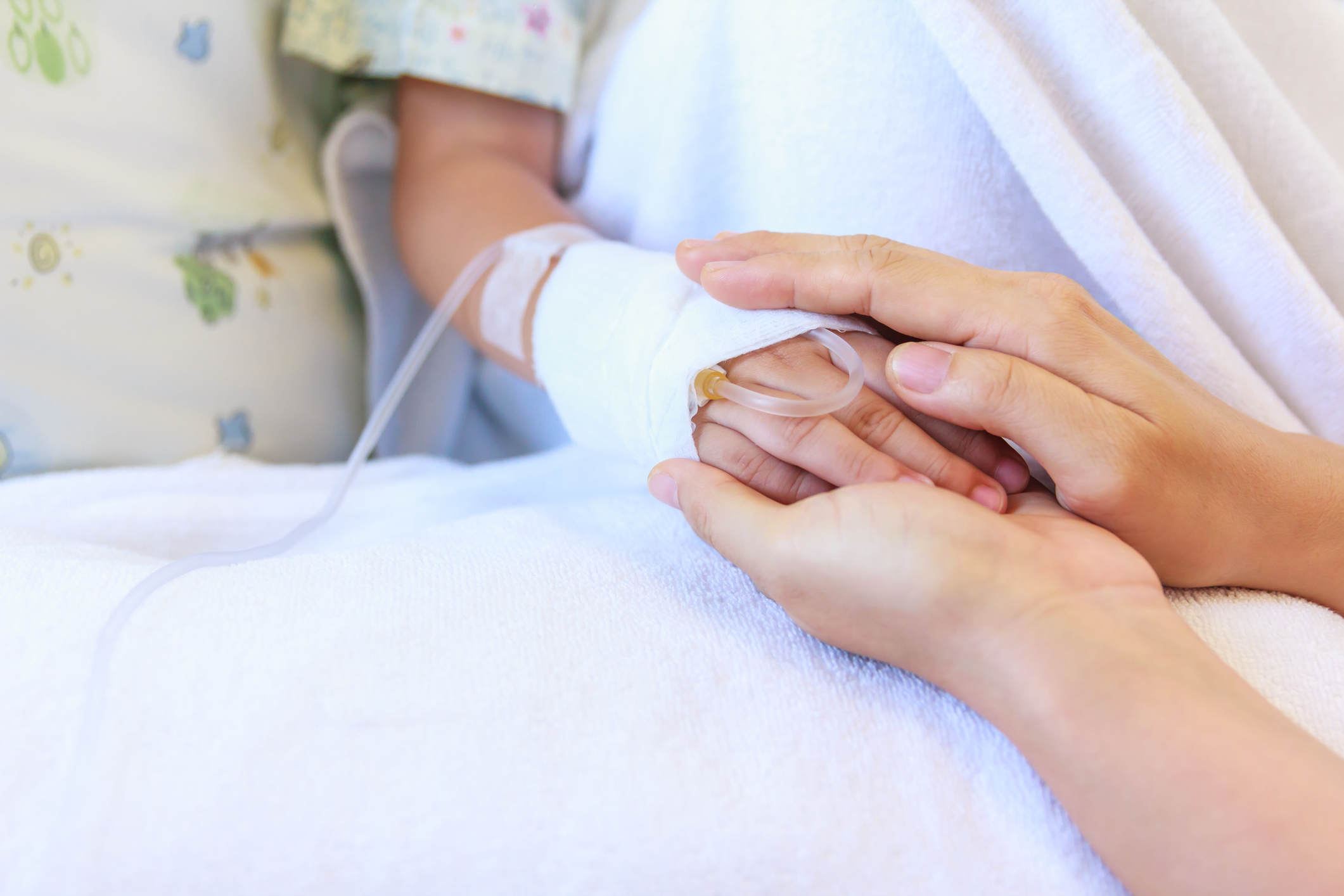 Copil internat în spital