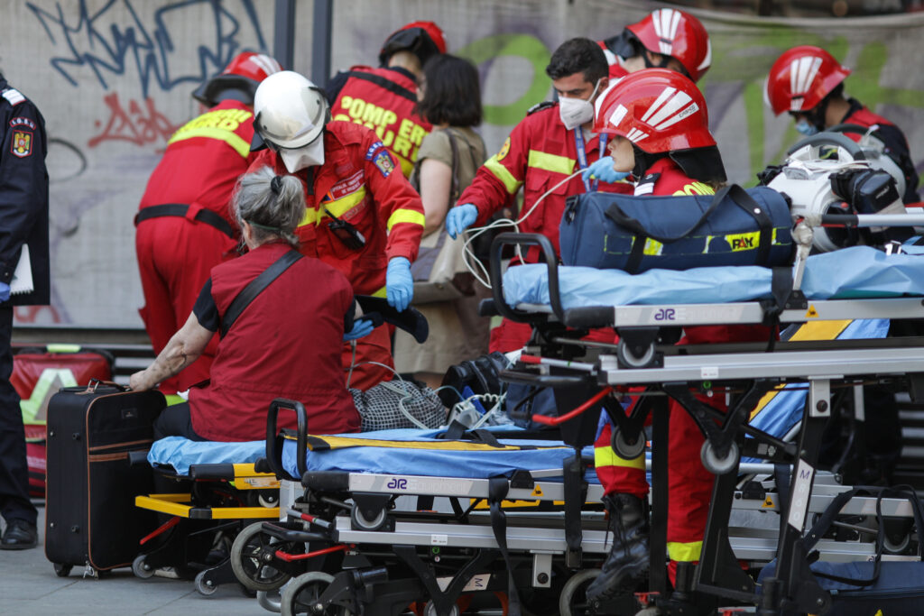 Microbuz răsturnat în Nădlac. A fost activat Planul Roșu de Intervenție