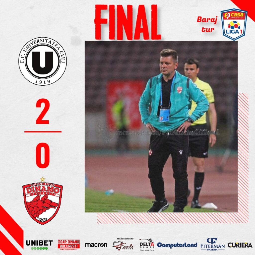 Dinamo, aproape de cea mai mare catastrofă din istoria clubului. „Câinii” sunt aproape de retrogradare