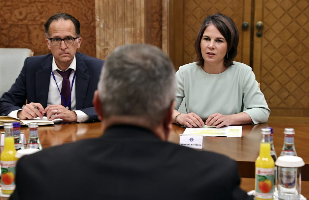 Cerealele din Ucraina pot fi transportate pe Dunăre. Ministrul germen de Externe, Annalena Baerbock, în vizită la Portul Constanța