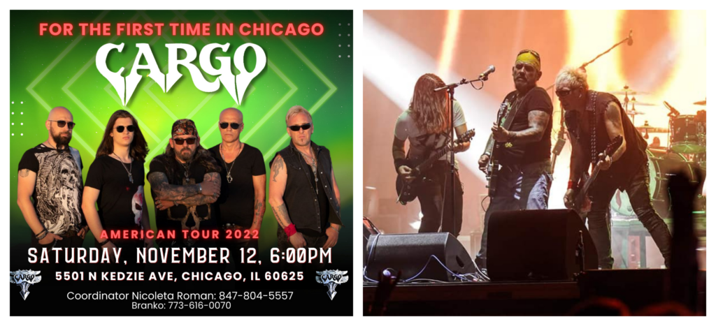 Trupa Cargo, primul turneu în Statele Unite. Este primul turneu extern al celei mai iubite formații rock de la noi