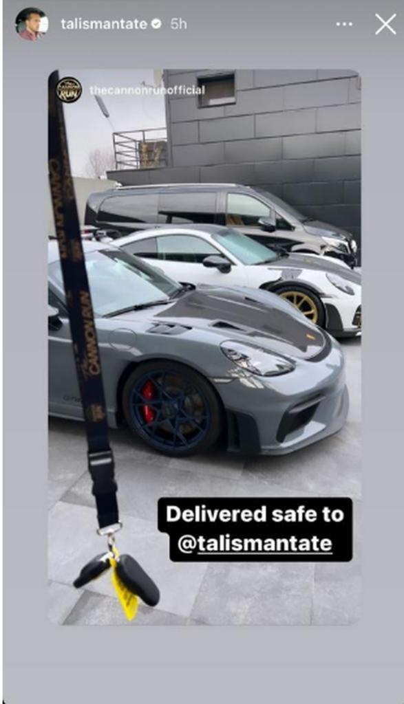 Talisman Tate, investiție de sute de mii de euro. Cu ce se mândrește pe rețele de socializare