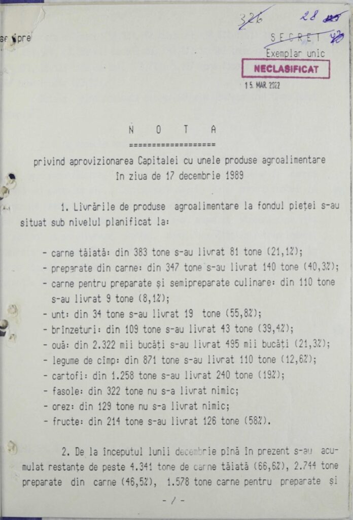 Cum erau bucureștenii înfometați de Ceaușescu. Document al Securității. Exclusiv