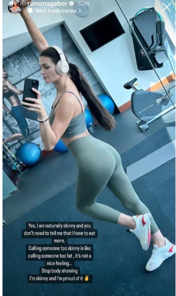 Ramona Gabor, în război cu internauții. „Să-i spui cuiva ca e prea slab e ca și când…” 