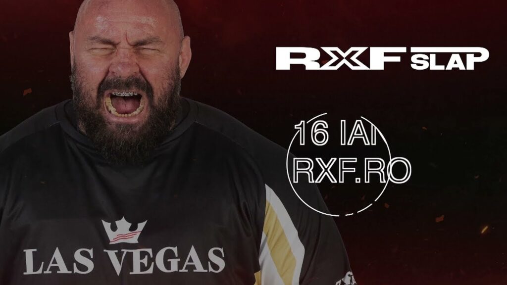 "Muntele Bihorului", imaginea primei competiții de dat palme din România, un sport care vine din Rusia. Uriașul a luat ultima palmă de la Marius Vizer