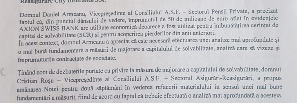 Falimentul City Insurance. Cum s-au zbătut doi vicepreședinți ASF să NU apere interesele românilor (III)