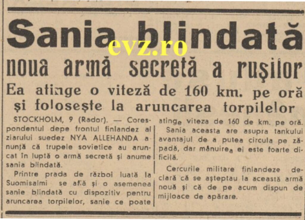 Exclusiv. Arma secretă a rușilor, Sania Blindată s-a dovedit un dezastru! Războiul din Finlanda și miturile sale