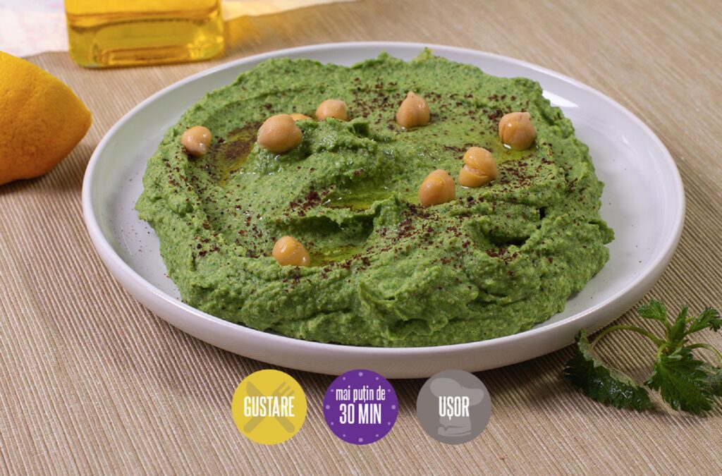 Rețetă de post. Humus cu urzici