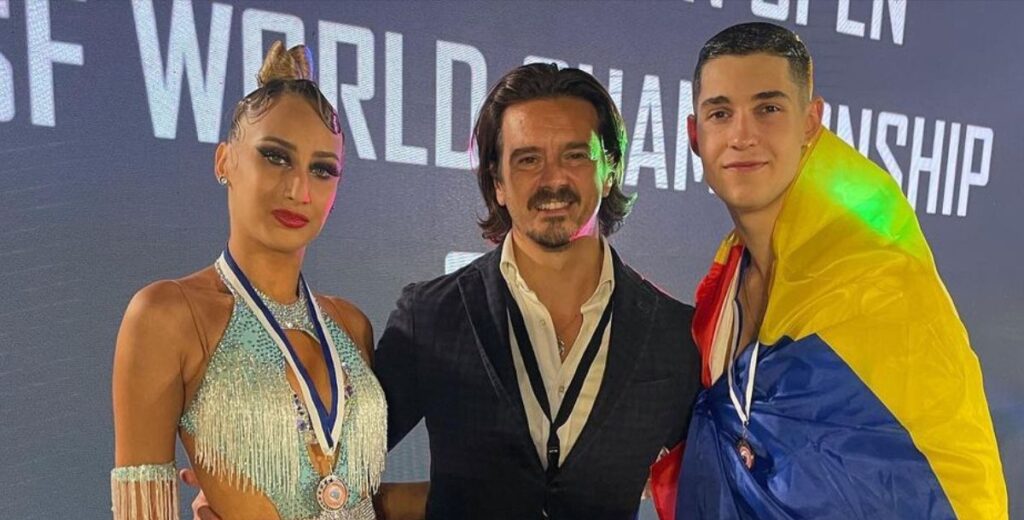 Cine sunt Cosmin Lupoaie şi Alessia Ioana Morariu, campionii mondiali la Dans Sportiv. Mihai Petre i-a antrenat pe cei doi sportivi