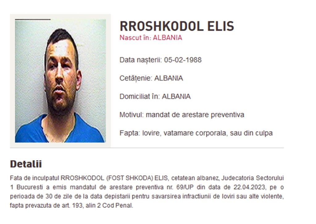 Noi informații despre albanezul care l-a înjunghiat pe patronul clubului Nuba. Cine este Elis Rroshkodol