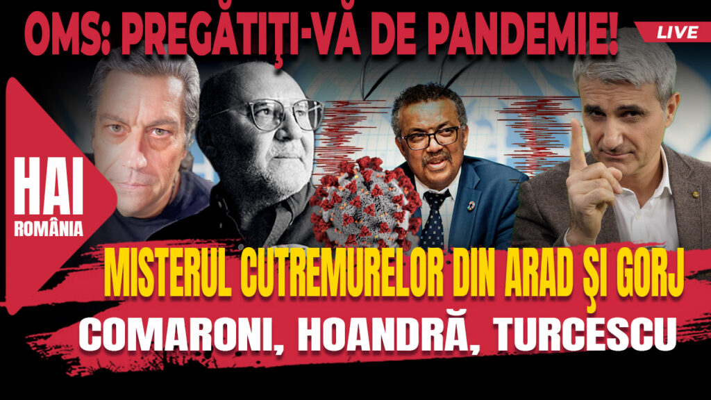 Misterul cutremurelor din Gorj și Arad. Hai Live cu Turcescu de la 12!