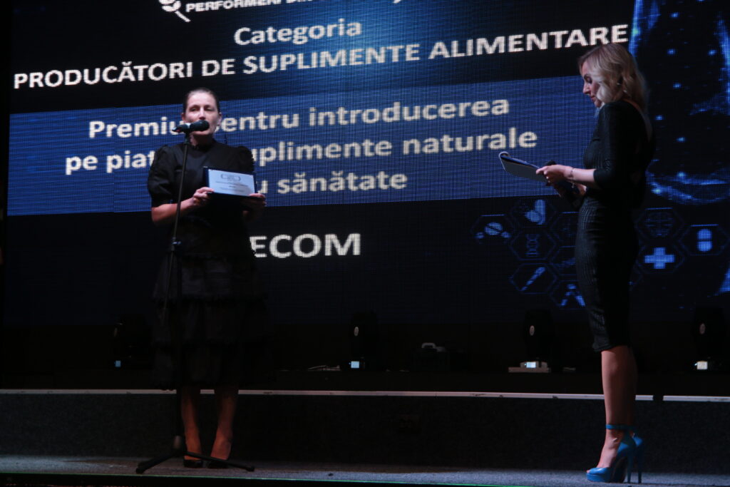 Gala Performeri în Sănătate. Lucia Costea, Secom: ”Avem patru linii directoare: baza pe patru piloni: calitatea produselor, etica în business, inovația și inițiativele de educare”