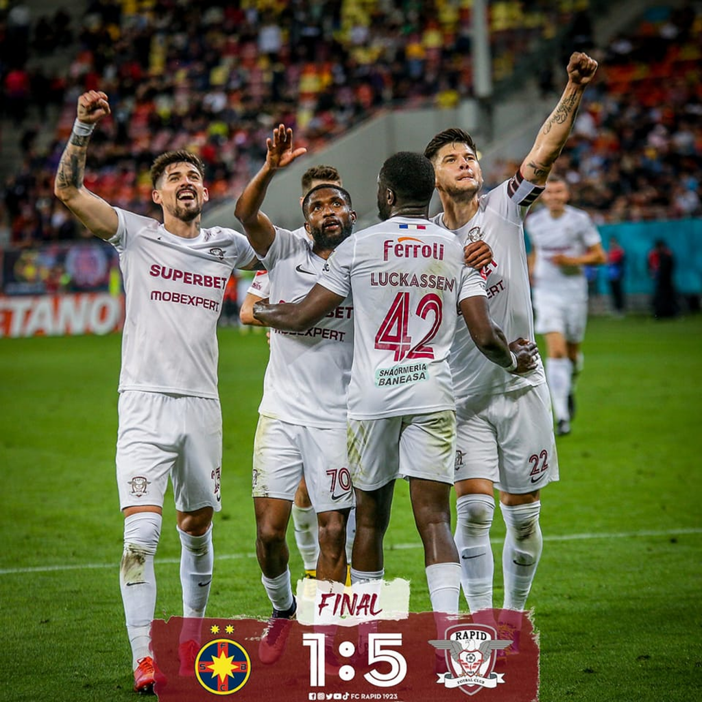 Rapid, victorie istorică pe terenul celor de la FCSB. Echipa lui Gigi Becali, desfigurată la final de campionat