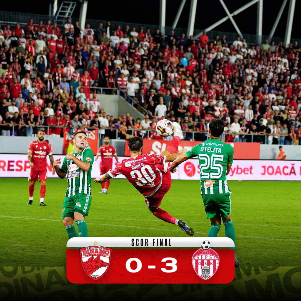 Dinamo, în vrie după trei etape. Au pierdut cu Sepsi. Sunt candidați la retrogradare