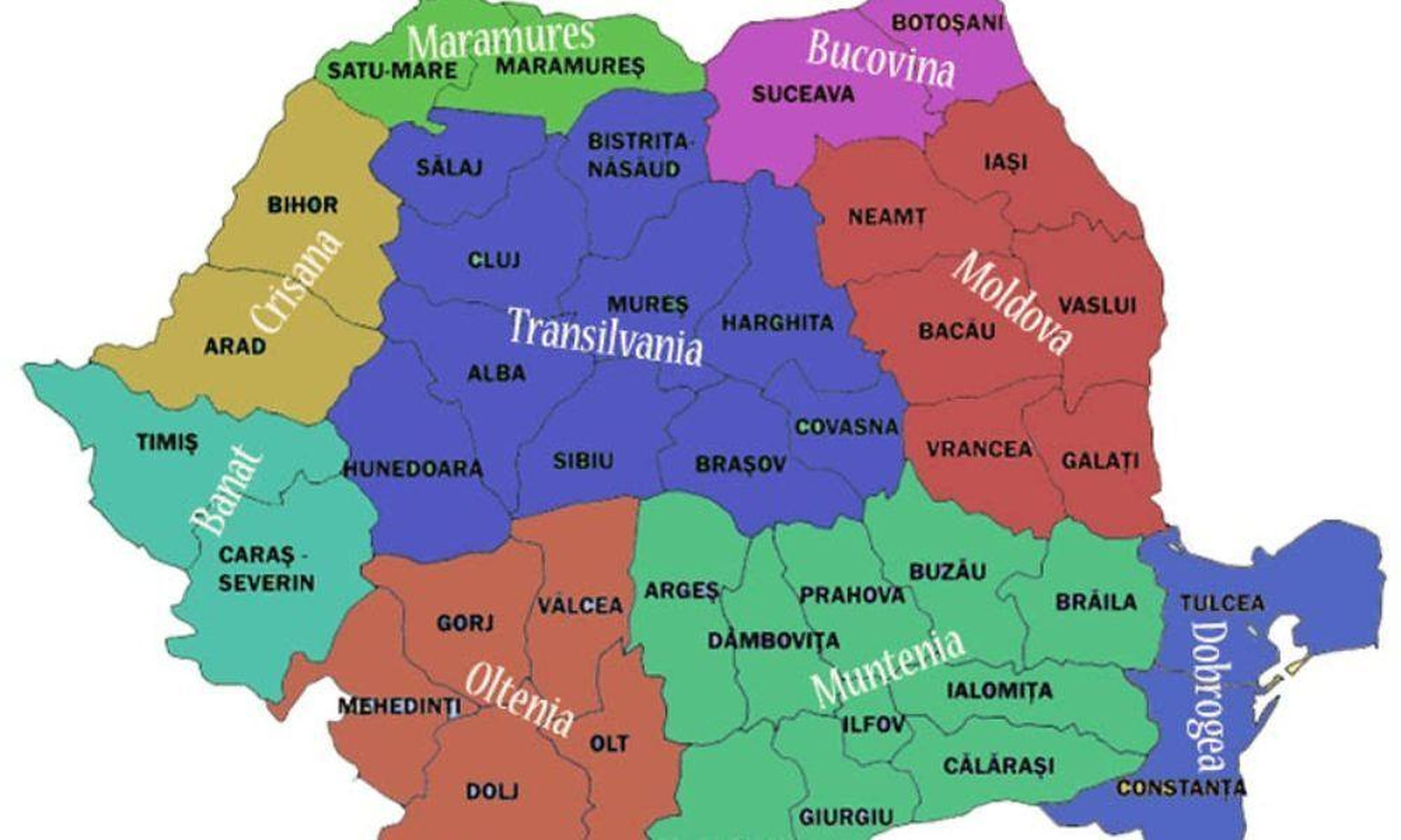 Reorganizarea teritorială a României. Cum ar arăta harta țării, în două versiuni