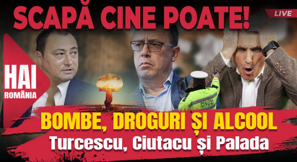 Bombe, droguri și alcool. Hai live cu Turcescu la 12