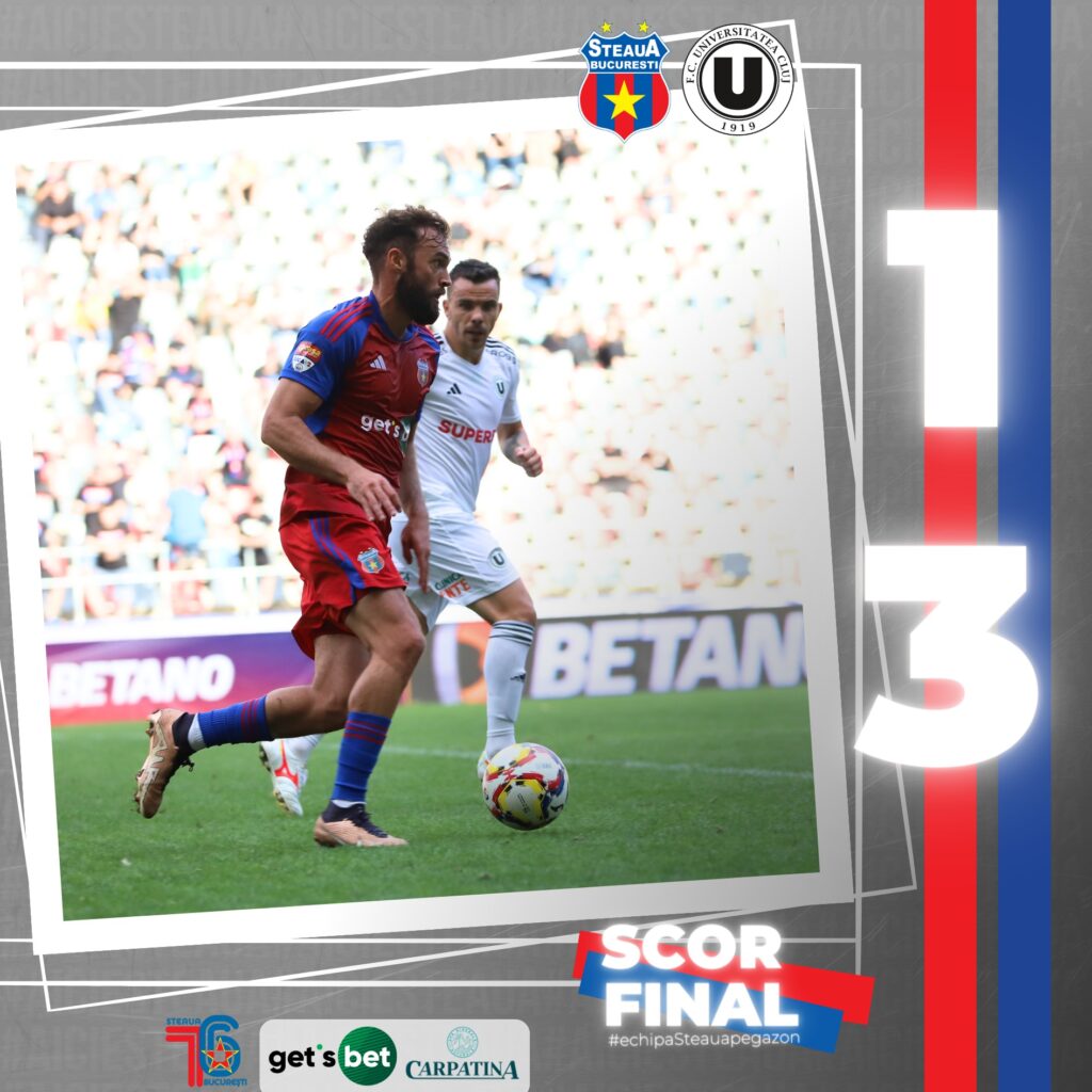 Cupa României. CSA Steaua, învinsă în Ghencea, de „U” Cluj. Rapid, victorie lejeră la Botoșani