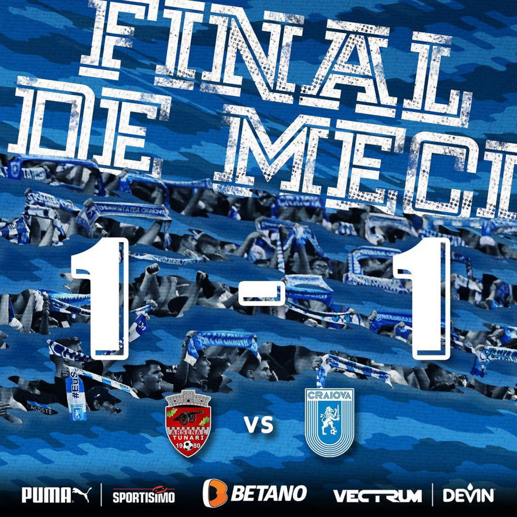 Cupa României. Universitatea Craiova, blocată la Tunari, pe un teren asemănător cu un câmp de cartofi