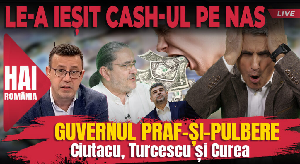 Guvernul Praf-și-Pulbere. Hai live cu Turcescu la 12:00