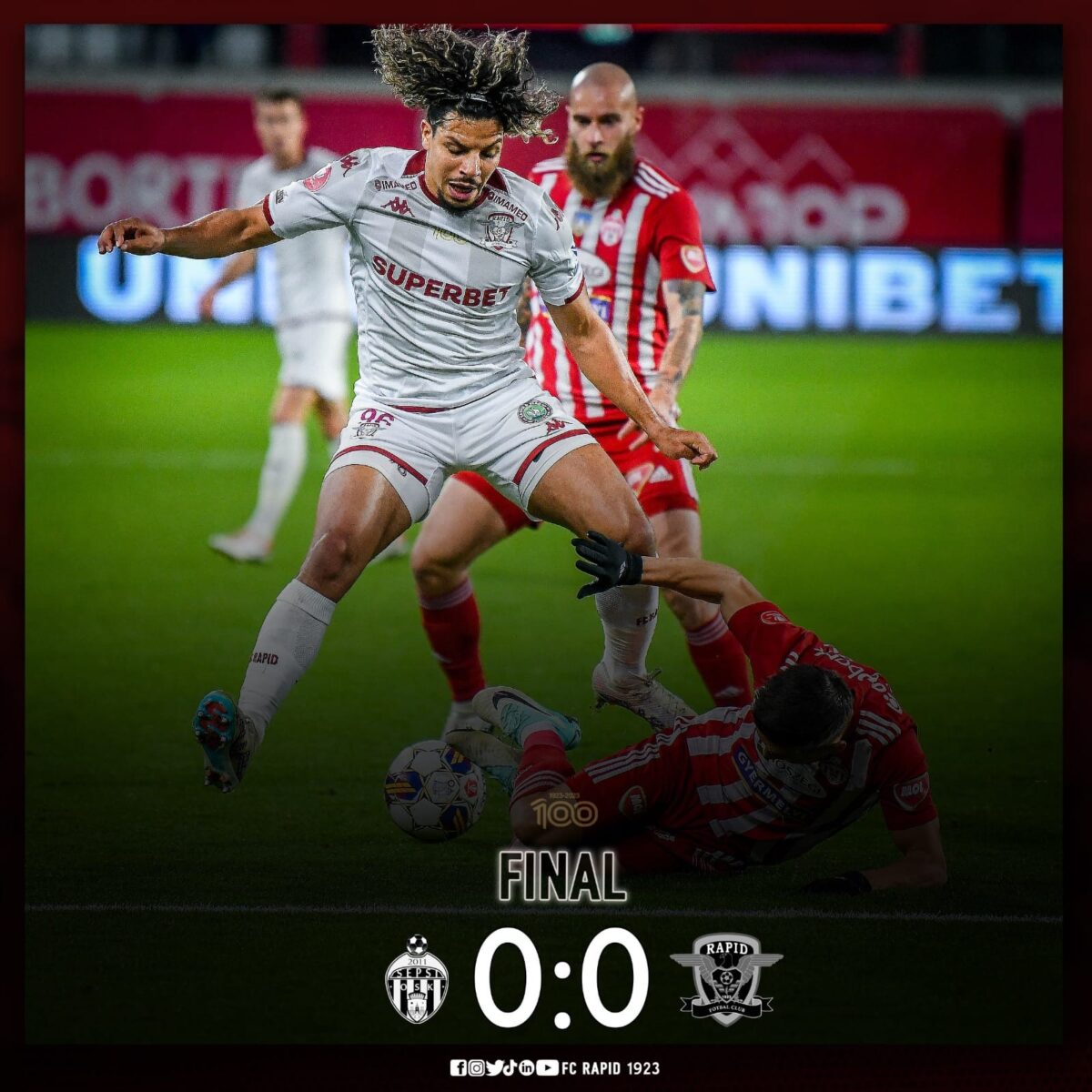 Rapid a ratat șansa de-a urca pe prima poziție în Liga I. Giuleștenii, remiză cu Sepsi