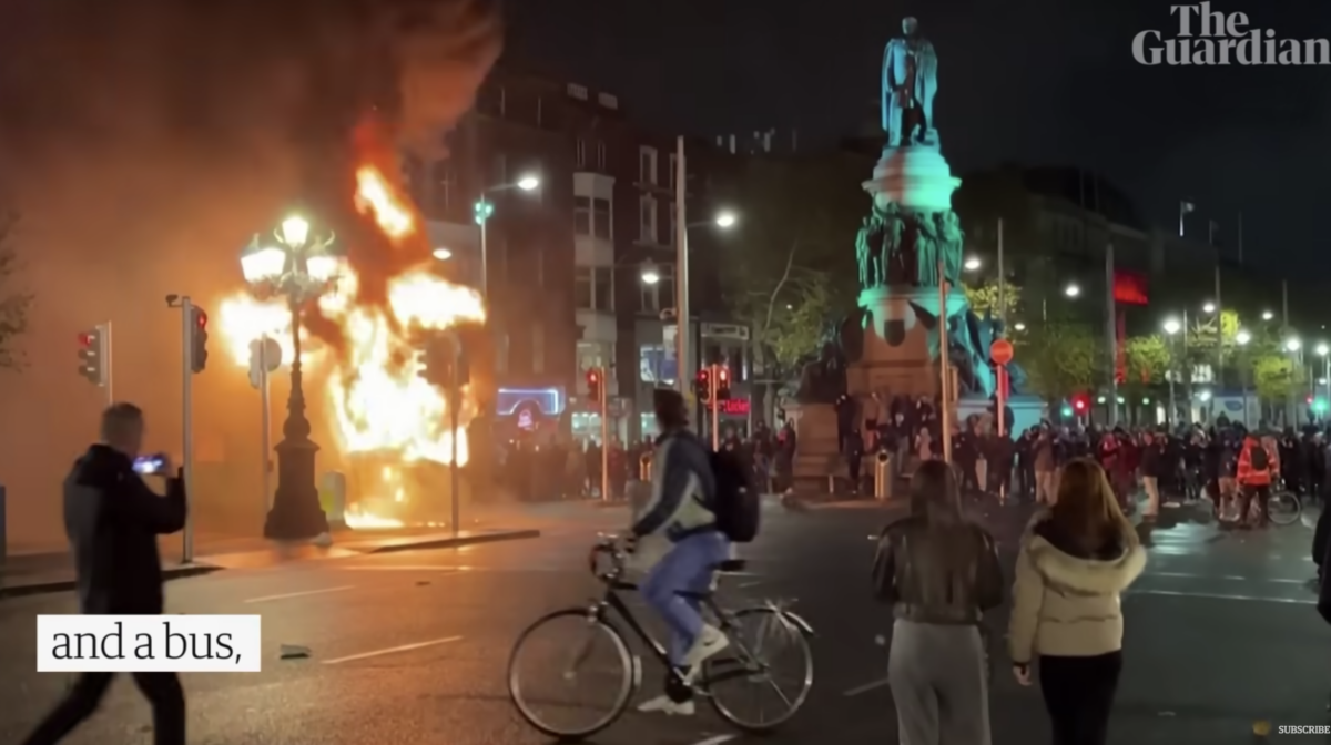 Trei copii atacați cu cuțitul în Dublin de un bărbat. Revoltă pe străzi și ciocniri violente cu poliția