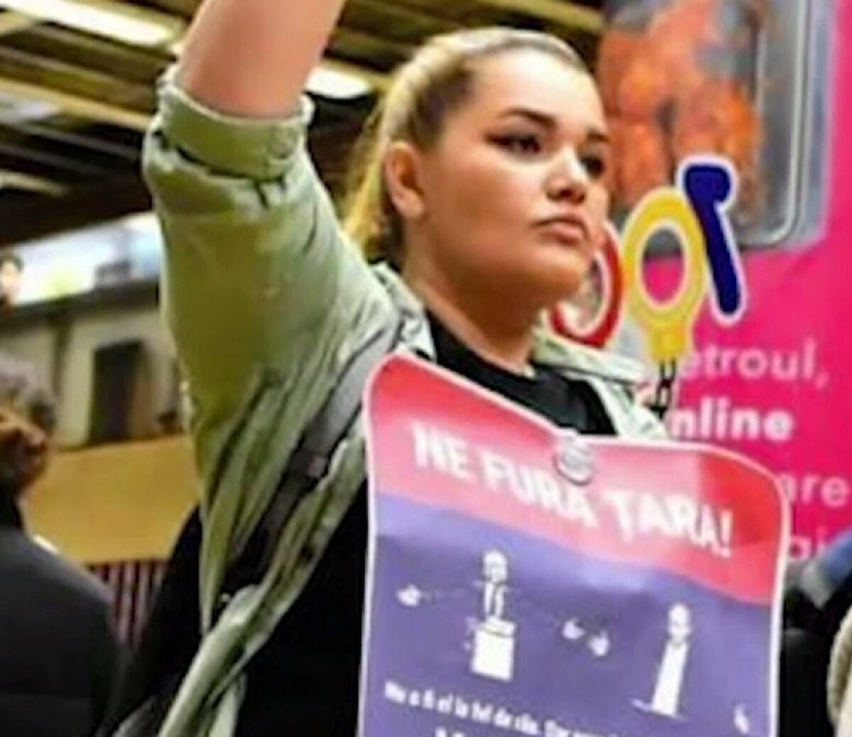 Protestatara Angi Șerban, săltată de Poliţie: A instigat la săvârșirea de infracțiuni