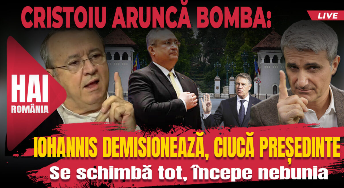 Exclusiv. Iohannis demisionează, Ciucă președinte. Hai Live cu Turcescu. Video