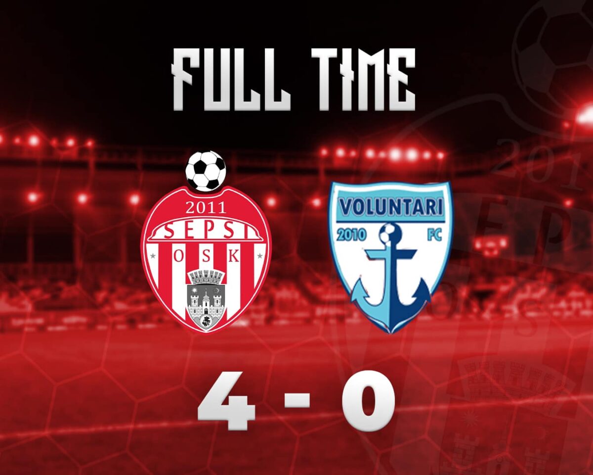 Superliga. Sepsi a învins FC Voluntari cu 4-0, în etapa a 29-a
