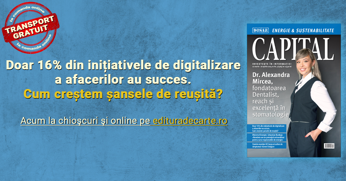 Totul despre ultimele tendințe în energie și sustenabilitate în noul număr Capital! Acum la chioșcuri și online pe edituradecarte.ro