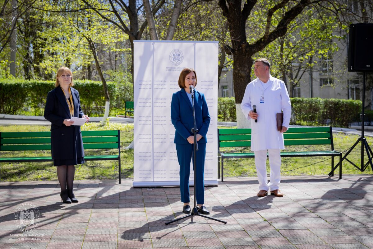 Maia Sandu, la inaugurarea centrului de acordare a asistenței în cazul accidentelor vascular-cerebrale din Hîncești