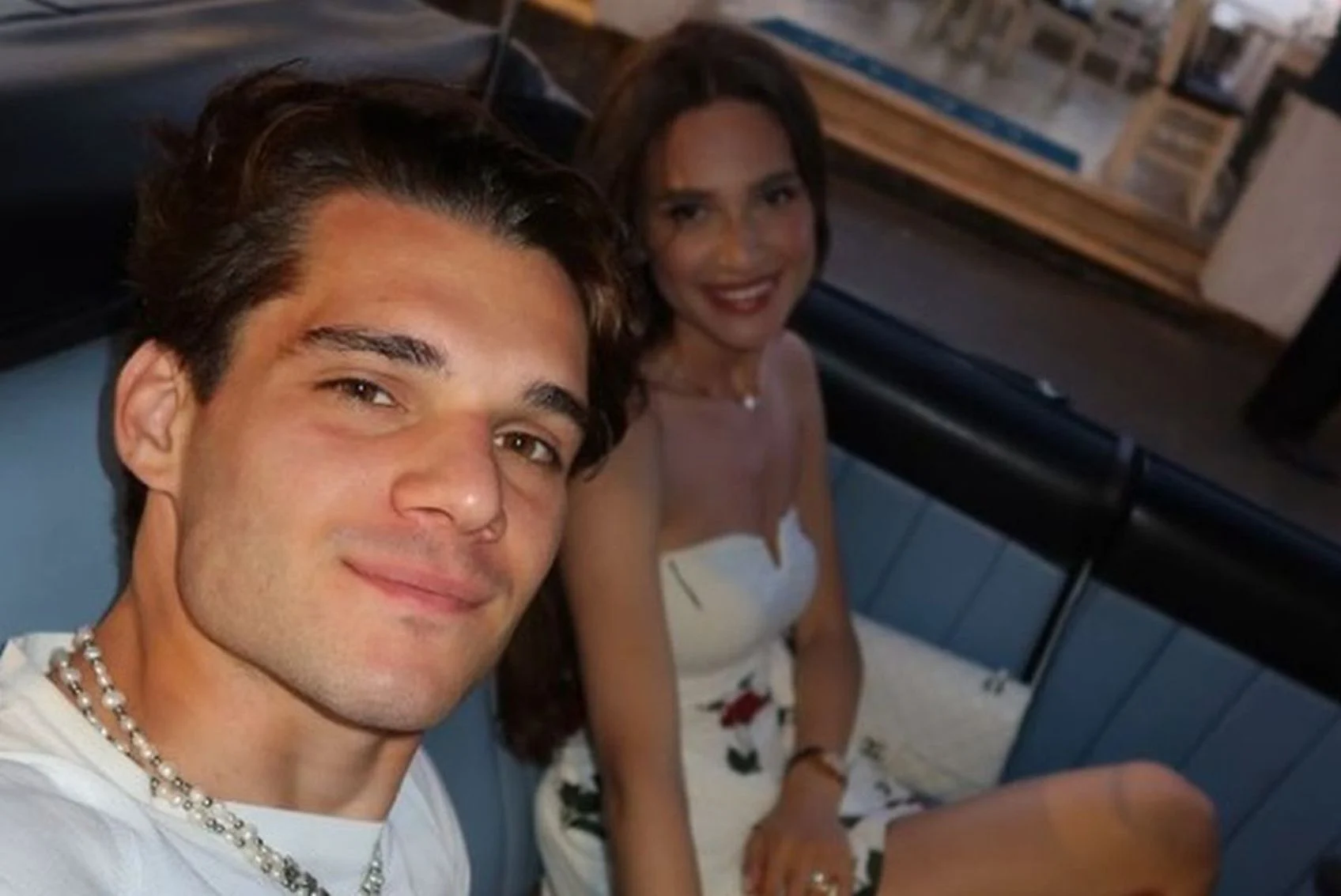 Imagine rară cu Giorgios, fiul lui Ianis Hagi. Fotografia postată de Elena pe rețelele sociale