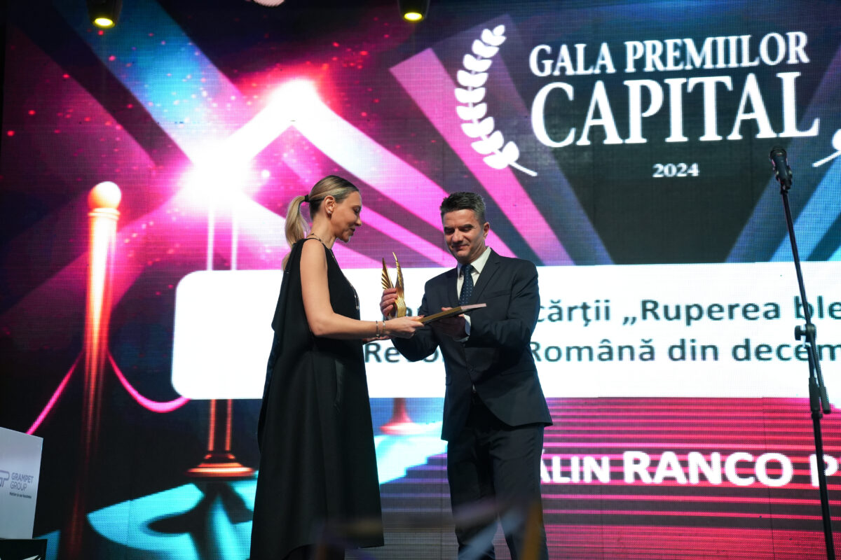 Gala Premiilor Capital 2024. Cătălin Ranco Pițu: „Vă garantez că această carte este scrisă în lumina adevărului”