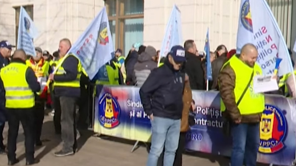 Protestul polițiștilor a blocat Capitala. Sindicalist: Nu vom mai intra în serviciu