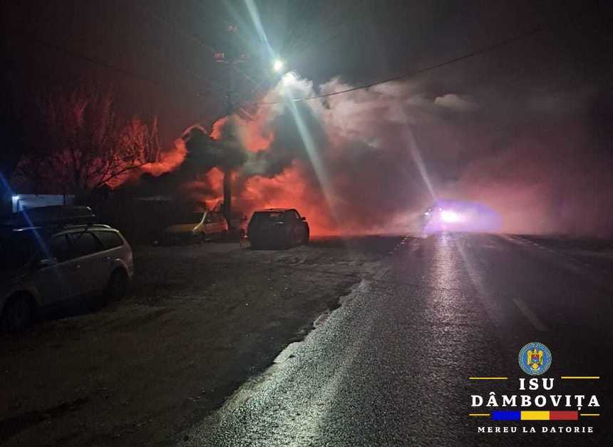 Incendiu de proporții la Crevedia, lângă stația GPL care a explodat în 2023