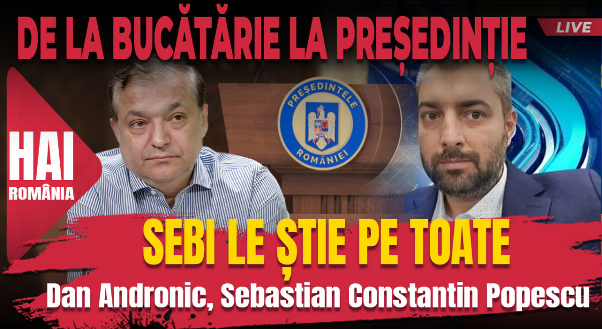 Sebi le știe pe toate. De la bucătărie la președinție. Evenimentul istoric la 12:00