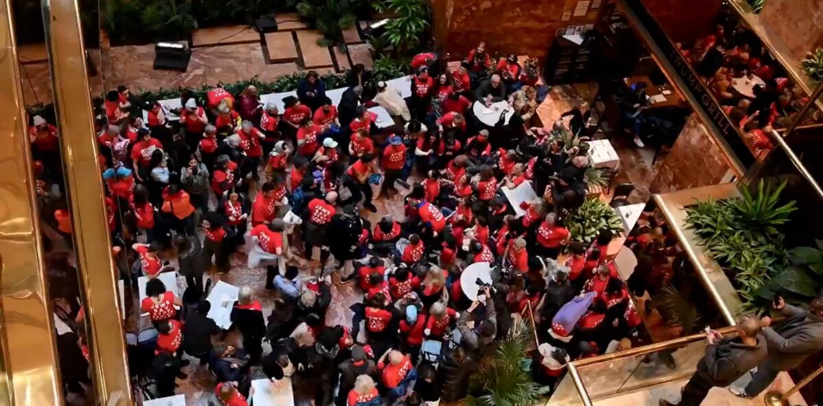 Protest la Trump Tower. Partizani ai teroriștilor Hamas, arestați