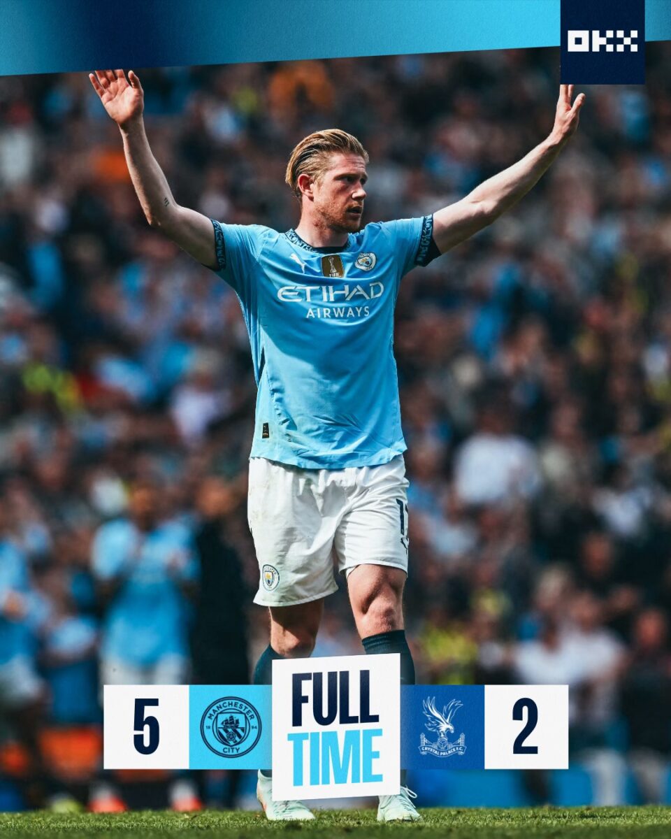 Manchester City, victorie spectaculoasă cu Crystal Palace. Trupa lui Guardiola a revenit de la 0-2