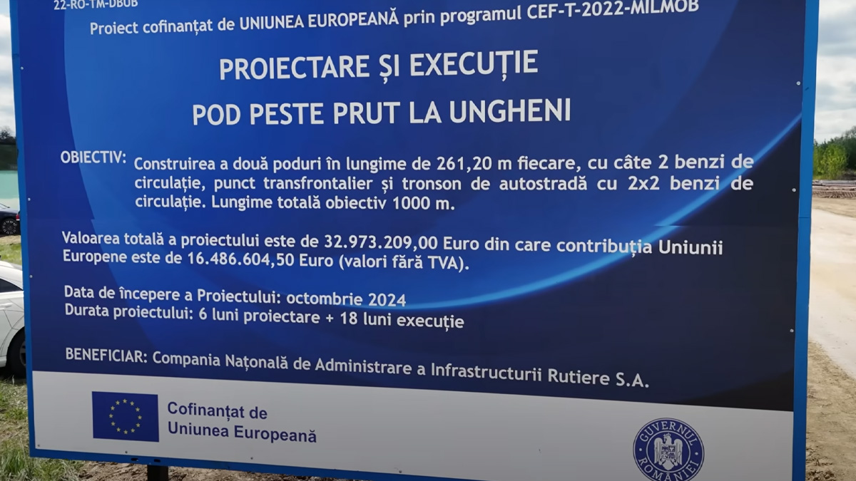 Filmări spectaculoase cu lucrările la Podul de Flori. Cum arată șantierul văzut de sus. Video