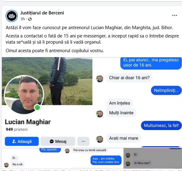 Profesor-antrenor, protagonist într-un scandal de proporții. Preda obscenități unei fete