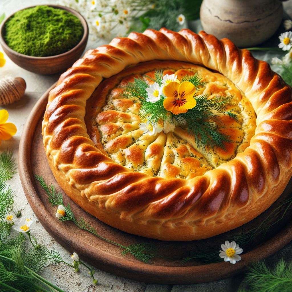 Un dans culinar. Rețeta de plăcintă cu urdă și mărar