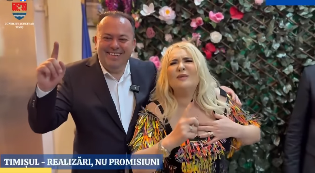 Viorica de la Clejani, dedicație cu scandal pentru vicele CJ Timiș