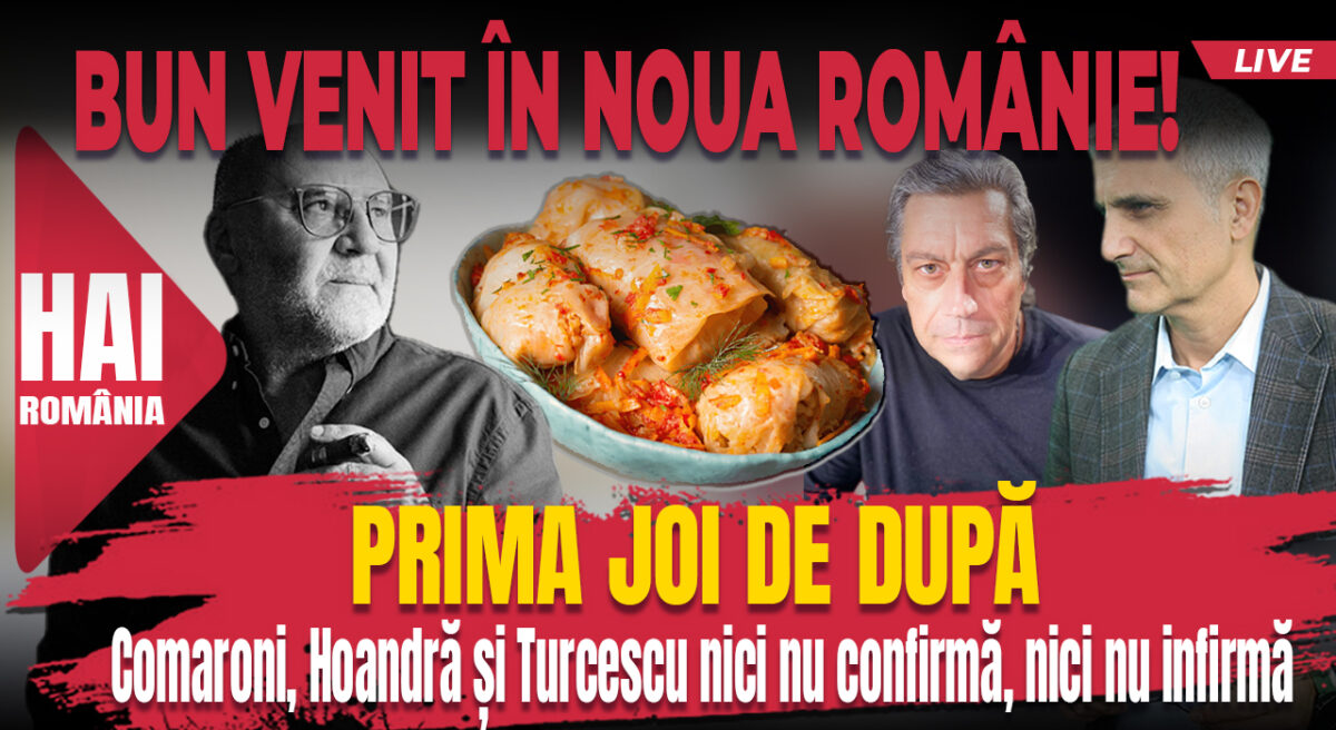 Prima joi de după. Hai Live cu Turcescu