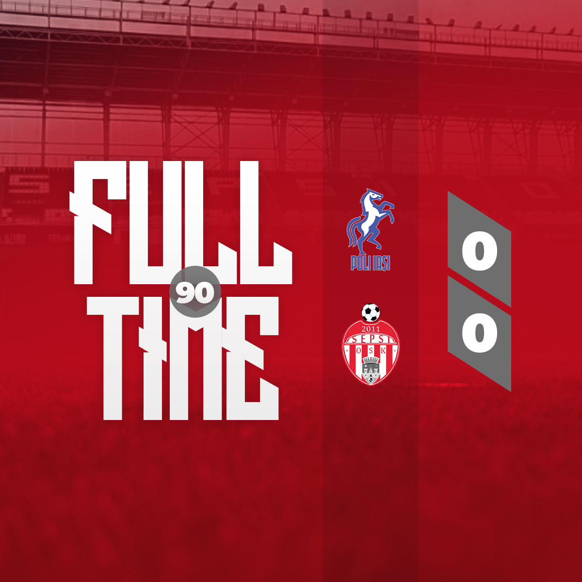 Superliga. Poli Iași - Sepsi, 0-0. Meci anost în Copou, fără sare și piper