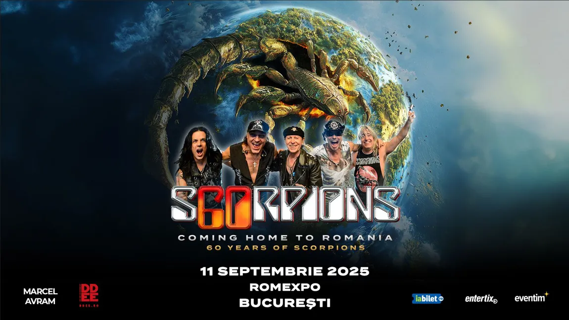 Trupa Scorpions revine în România cu un concert aniversar spectaculos