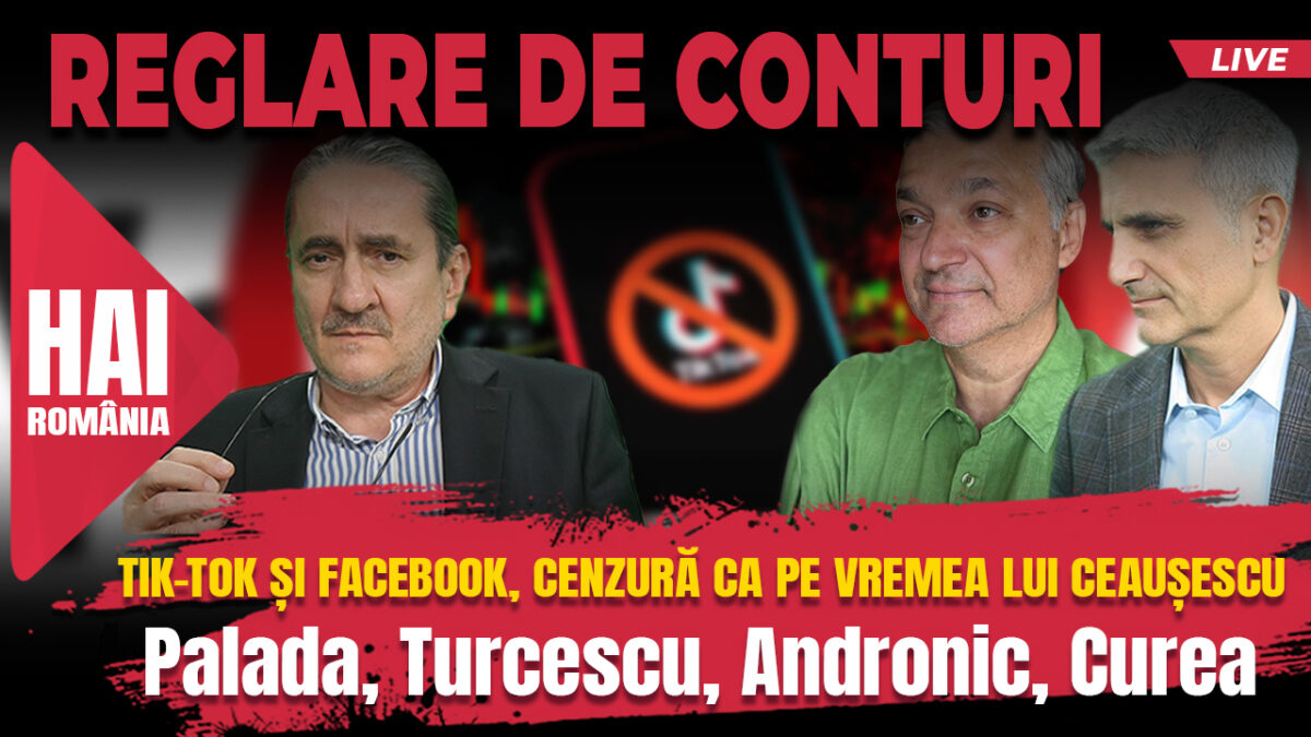 Tik-Tok și Facebook, cenzură ca pe vremea lui Ceaușescu. Hai live cu Turcescu la 12